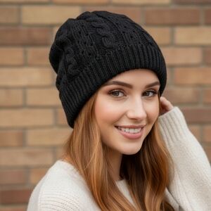 Cozy Black Knit Beanie